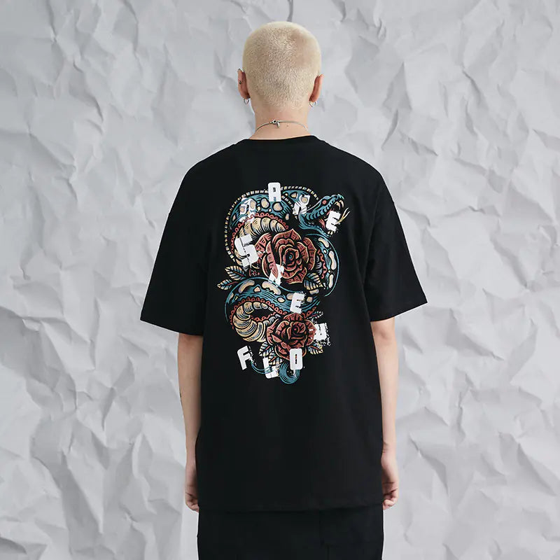 #OVDY 19SS Flower Snake Graphic Tee (Loose Fit)