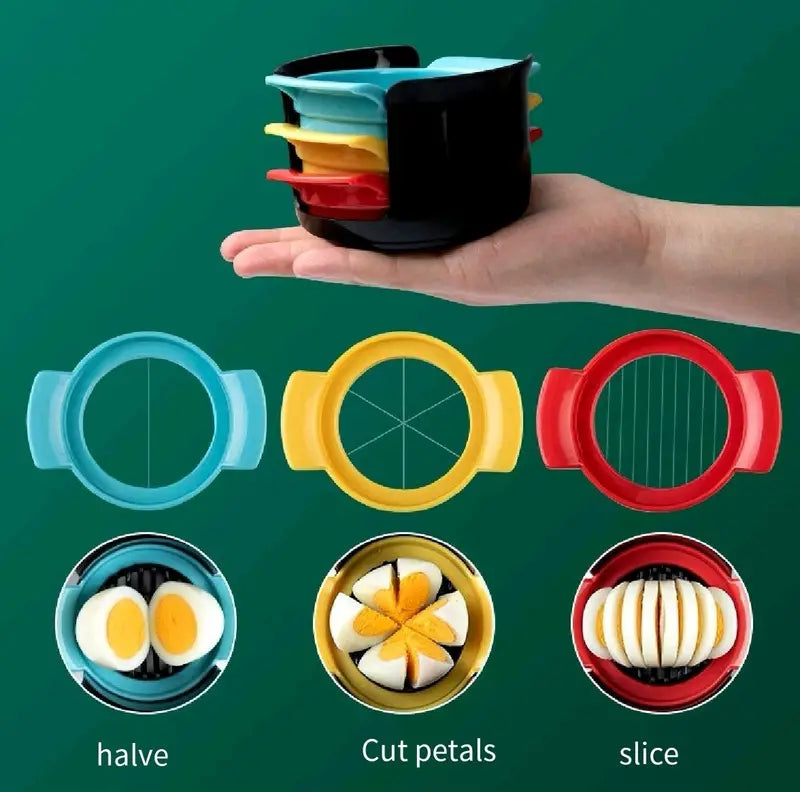 3 in 1 ABS Egg Cutter Kitchen Gadget and Slicer