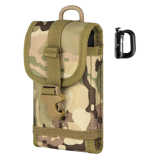 IronSeals Molle Tactical Pouch Compact Utility Gadget Waist Bag Phone Holster for iPhone 15 Pro/15/14 Pro/14/13 Pro/13/13 Mini/12 Pro/12/12 mini/11 Pro Max/XS Max/ Samsung S24/S23/S22/S20/S10